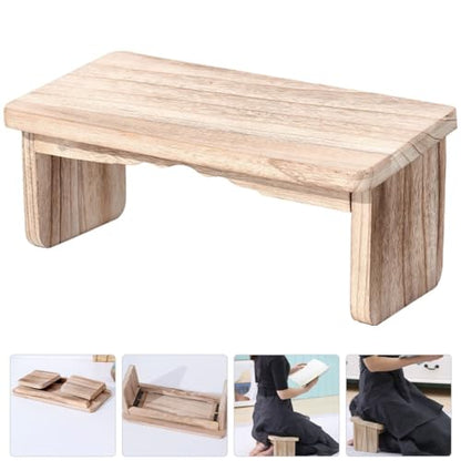 Outanaya Meditation Kneel Sit Stool Wooden Meditation Bench for Home Temple Relaxation Non-Slip Design for Comfortable Sitting and Improved Circulation