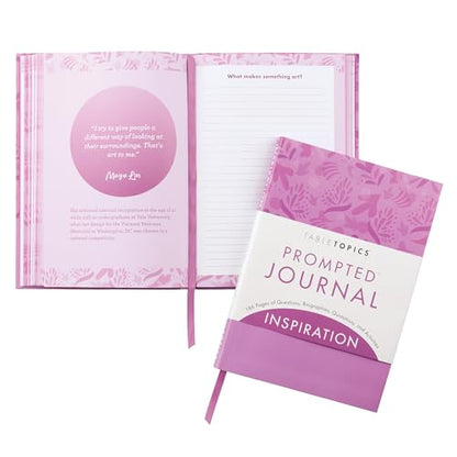 TableTopics Inspiration Prompted Journal for Women with Questions, Quotes, Biographies, & Creative Tasks for Increased Motivation, Improved Mood, Self-Confidence, Wellness, & Personal Development - style: Inspiration