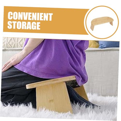 Mipcase Meditation Stool Foldable Non-Skid Kneel Stool Compact Portable Yoga Bench for Home and Travel