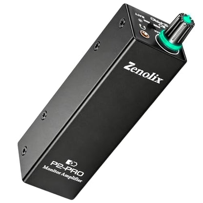 P2-Pro Portable in Ear Monitor Amplifier, Headphone Amp with XLR/TRS Inputs 3.5mm Output, Headphone Amplifier with Durable Belt Clip, Stereo/Mono Switch for Drummers, Guitar, Keyboardists - color: PRO