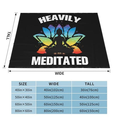 Buddha Buddhism Heavily Meditated Yoga Premium Fleece Blanket, Ultra-Soft Plush Throw Blanket, Warm Cozy Fleece Blanket for Bed, Couch & Travel 40"x30"