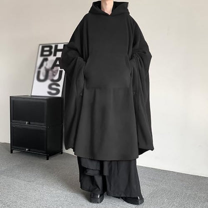 Unisex Warm Meditation Cloak Comfortable Thickened Autumn Winter Hooded Monk Clothing ﻿(Wine red,M) - color: Black, size: X-Large