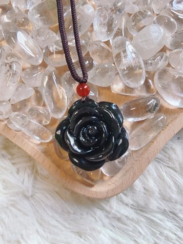 Crystal Pendant Necklaces Healing love Women's Men's choker Obsidian Tiger eye White Crystal Black Gold waterproof dainty Charm stackable statement Cute Stone necklace Unisex - style: Crystal pendant Rainbow Rose