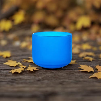 8 Inch Blue G Note 432hz Throat Chakra Crystal Singing Bowl Healing with Carrying Case and Rubber Mallet Suede Strikers Oring - color: Blue G Note, size: 8 inch
