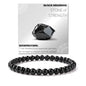 Crystal Beaded Bracelets for Women 4mm Clear Quartz Bead Handmade Gemstone Stretch Elastic Bracelet Natural Stone Crystal Healing Reiki Spiritual Jewelry Gifts - color: Black Obsidian, size: 6mm