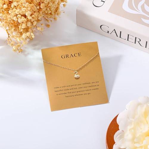 Golden Necklace for Women Virgin Mary Angel Butterfly Necklace Sister New Mom Friendship Necklace Birthday Christmas Gift - style: Swan