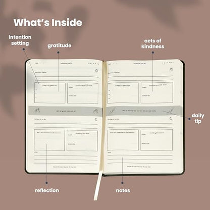 Journal To Romanticize Your Life: Reflection Manifestation Journal for Mindfulness, Guided Mindfullness Green (2) (+200 Tips, Authenticity, Minimalism, Men&Women) - size: 2 pack