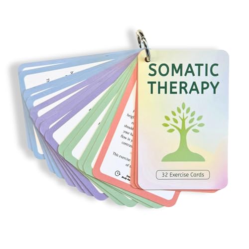 Somatic Therapy Cards for Nervous System Regulation – Self-Care & Coping Skills Exercise for Mental Health Therapists, Mindfulness & Anxiety Relief Tools, Ideal Mental Health Gifts & Therapy Games