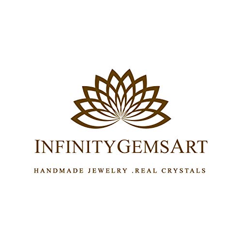 InfinityGemsArt Natural Stone Beads Dainty Bracelet Jewelry for Women, Crystals and Gemstones Birthstone 925 Sterling Silver Chain 8 inch Gifts For her