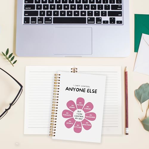 BearCake Notebook Journal, Blue Floral Notebook for Women,Journal for Women, Aesthetic Office Supplies Hardcover Spiral Notebook 5.5x8.3 641 - color: pattern-cactus pink