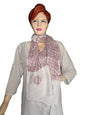 KVR Hindu Pooja Religious Cotton Indian prayer scarf with OM Krishna Ganesha Shiva Nataraja yoga spiritual auspicious prints - color: White - Krishna-3
