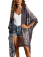 Kimonos for Women Swimsuit Coverups Beach Cover Up Swimwear Cardigan Summer - color: A1 Gray Print