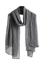Jeelow Solid Color Scarf Wrap Shawl for Women Men – Soft Lightweight Head Scarf, All Season, Travel Beach Office Daily Wear - color: Dark Grey