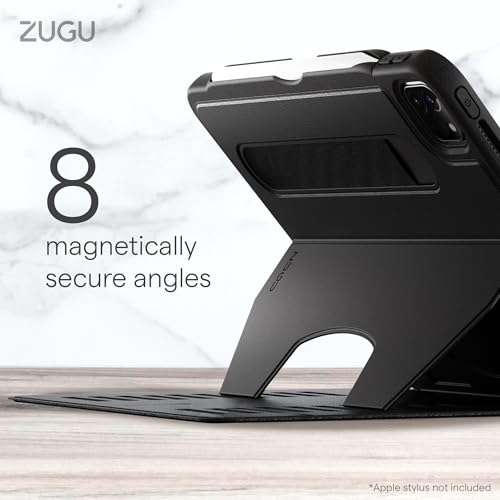 ZUGU Case iPad Pro 11 Inch Case, 1st/2nd/3rd/4th Generation 2018/2020/2021/2022, Slim Protective Cover, Wireless Apple Pencil Charging, Convenient Magnetic Stand. Sleep/Wake Cover, Stealth Black - color: Stealth Black