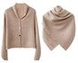 Shawl Wraps Women Fashion Knitted Shawls and Wraps Cardigan Cape Crochet Winter Shoulder Top Sweater Shawl Scarf - color: A Beige Khaki
