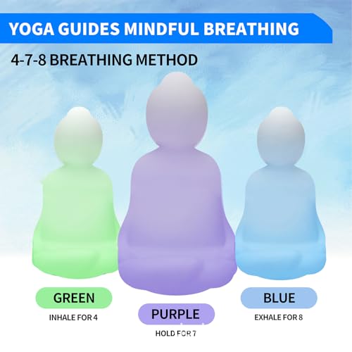 Guided Visual Meditation Breathing Light, Portable 3 Color Breathing Mode Mindfulness Tool for Home