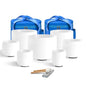 CVNC 440HZ 6-12 Inch Frosted Quartz Crystal Singing Bowls Chakra Set of 7 for Sound Healing with 2 PCS Travel Carry Case Bag - color: White-Blue Bag, size: 6"-12" White-Blue Bag