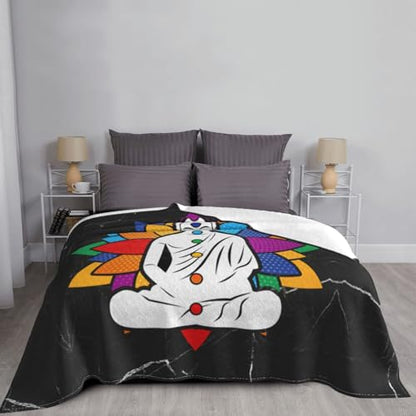 Buddha Chakra Meditation Sofa Blanket Ultra-Soft Micro Fleece Blanket Suitable for Sofa Bedroom Outdoor 50"x40"