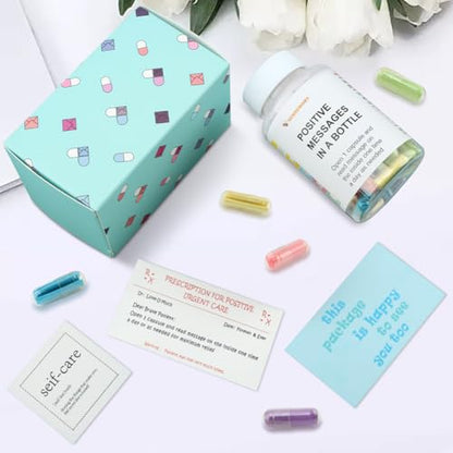 50 Positive Messages in a Bottle,Positive Affirmations Card,Self Care Kit Mediation,Stress Relief Gifts for Women Men Birthday Unique,Back To School Gift For Teachers