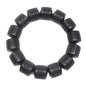 Wooden Beads Bracelet Lightning Struck Jujube Wood Black Bead Engraved with Sanskrit Words Mala Prayer Feng Shui Lucky for Women Men (Black, 16mm)