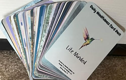 Mindfulness Cards – 52 Daily Affirmation & Motivation Cards for Anxiety, Stress Relief, and Mindful Living – Positive Thinking Deck for Self-Care, Meditation, Therapy & Gifts, by Danielle Molldene