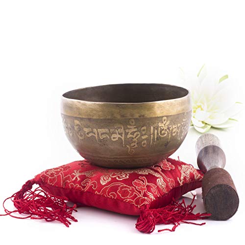 Genuine Hand Hammered Engraved Tibetan Singing Bowl
