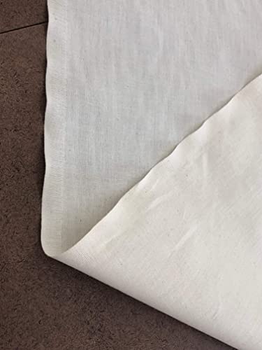 AK TRADING CO. Muslin Fabric/Textile Unbleached - Draping Fabric - Natural 1 Yard Medium Weight - 100% Cotton (63in. Wide) - color: Natural Unbleached, size: 1 Yard