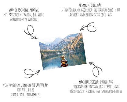 Edition Seidel Set of 50 Premium Postcards Motivational Cards Communication Training Conversation Game Coaching Tools Cards Landscapes Nature Feeling Cards Self-Mindfulness Sayings