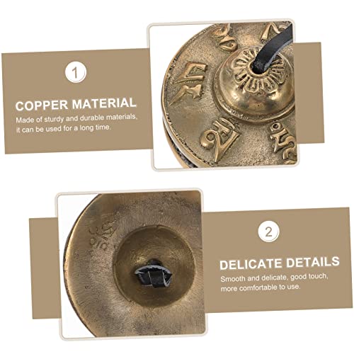 Tibetan Copper Tingsha Meditation Chime Bell Set for Yoga and Spiritual Practice Lightweight Easy to Carry for Mindfulness and Sound Therapy