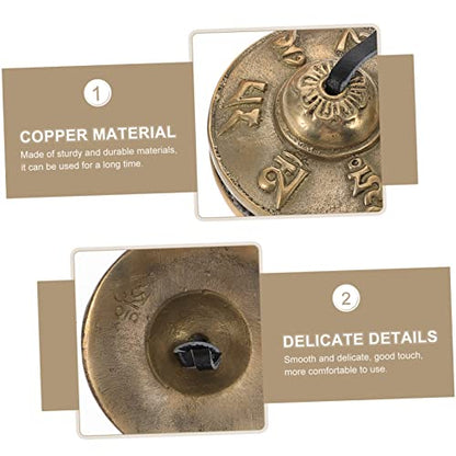 Tibetan Copper Tingsha Meditation Chime Bell Set for Yoga and Spiritual Practice Lightweight Easy to Carry for Mindfulness and Sound Therapy