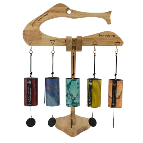 Zaphir Chimes Includes 1 Chime/Tuned According to the 5 Seasons & Elements of FengShui - size: One Size, style: Set #2 - With Songbird Stand