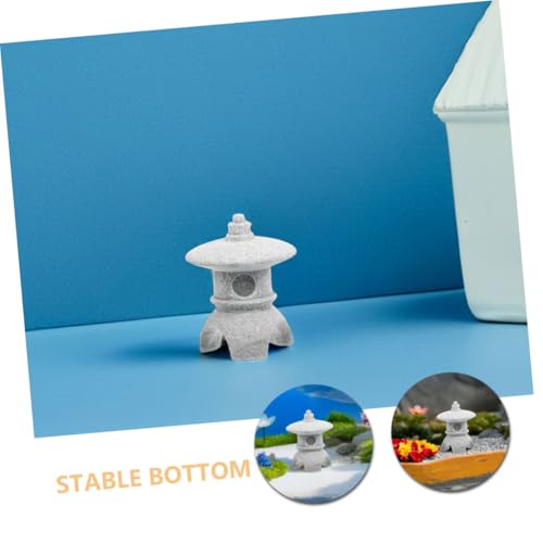 Miniature Japanese Pagoda Lantern Stone Statue for Zen Gardens Bonsai and Aquarium Decor Asian Landscape Ornament for Peaceful Home Settings