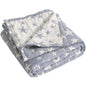 NTBAY 3 Layer Oversized Muslin Cotton Toddler Blanket, 45x60 Inches Jacquard Reversible Nursery Bed Blanket, Super Soft and Thermal Crib Blanket for All Seasons, Baby Gift, 45"x60", Blue/White Star - color: Blue, size: 45x60 Inch (Pack of 1)