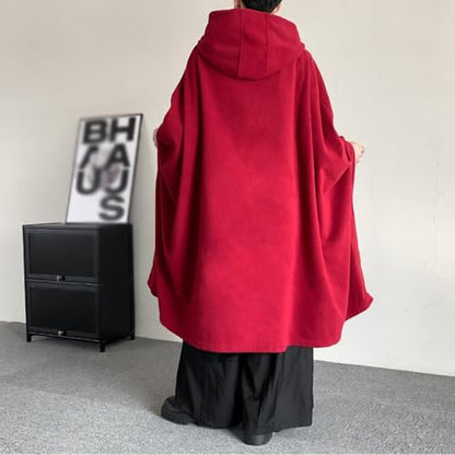 Unisex Warm Meditation Cloak Comfortable Thickened Autumn Winter Hooded Monk Clothing ﻿(Wine red,M) - color: Wine Red, size: Large
