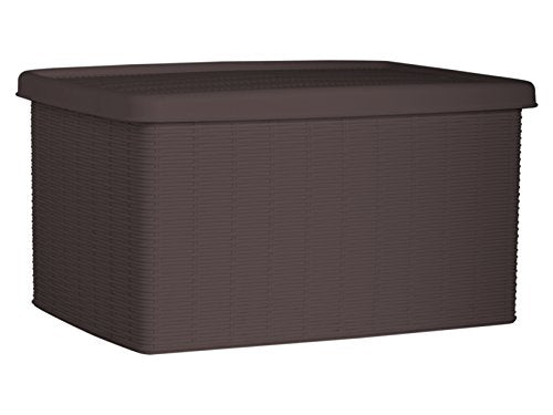 Stefanplast Elegance Storage Box, Mocha, 29 x 39 x 21 cm - color: Mocha, size: 29 x 39 x 21 cm