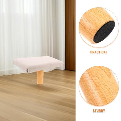 Levemolo Stool with Cushion Portable Wooden Balance Chair Seiza Bench for Adults Over 150cm Height Prayer and Seating