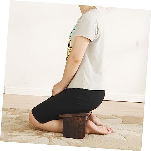YARNOW Wooden Meditation Chair Zen Kneel Sit Stool Small Stool for Home Kneel Pad Suitable for Buddhist Practice