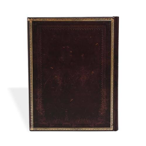 Black Moroccan Ultra Unlined Hardcover Journal, 144pg, 120GSM by Paperblanks (Old Leather Collection)