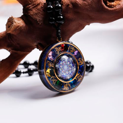 Da Piao Liang Metatron Cube Pendant Rotatable Necklace, Spinning Sacred Geometry Symbol for Meditation, Protection & Energy Activation, Spiritual Jewelry Gift for Men