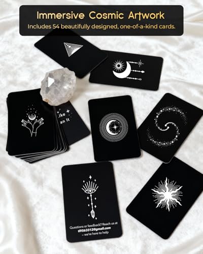 Affirmation Cards for Women – 54 Daily Mindfulness, Meditation & Emotional Release Cards with Unique Relationship Anxiety Relief Section | Universe-Themed Positive Self-Care Deck |Gifts for Women