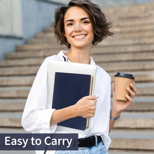 Lined Journal Notebook for Work College Ruled Notebook 5.79" x 8.27" A5 PU Leather Daily Journaling Notebook 216 Pages for Women Men Daily Writing Business School Travel Gift (Dark Blue) - color: 04-Dark Blue-1pack, style: A5 Lined 216pages