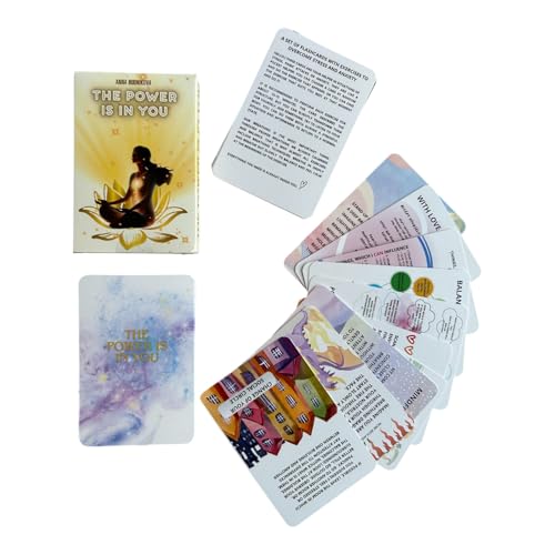 Panic Attack & Anxiety Relief Cards – 'The Power is in You' 46 - Card Deck with Grounding Exercises, Breathing Techniques & Stress Management Practices (English)