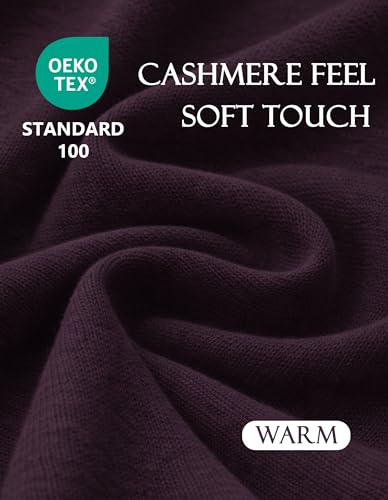 PULI Womens Large Cross Front Poncho Sweater Wrap Topper Knitted Elegant Shawls Cape for Fall Winter - color: 1-burgundy
