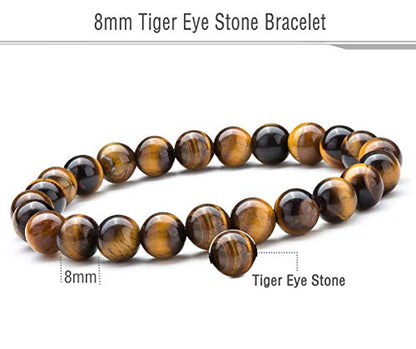 Men Women 8mm Natural Stone Lava Rock Diffuser Bracelet Elastic Yoga Agate Beads Bracelet Bangle - color: Set 5