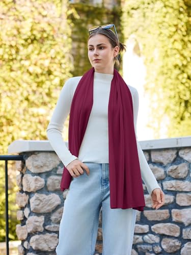 Lacretazhi Women'S Shawl Wraps Poncho Sweater Lightweight Knit Scarf With Buttons Versatile Cape Cardigan Spring Summer Fall - color: Burgundy