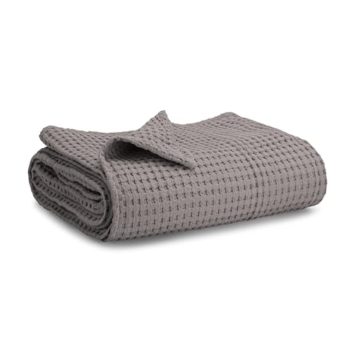 Comfy Cubs Waffle Weave Baby Blanket - 40” x 40” Cotton Blanket with Textured Design - Lightweight Swaddle for Bed, Crib, Stroller, or Couch - Soft and Cozy Cover for Toddlers, Boys & Girls - Charcoal - color: Charcoal, size: 40" X 40"