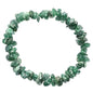 Zenergy Gems Charged Premium Natural Crystal Chip Bead Bracelet + Moroccan Selenite Charging Crystal [Included] - color: Green Aventurine (Freckled)