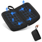 Dunzy Travel Seat Cushion Portable Airplane Seat Cushion 14.6" × 10.4" Foldable Memory Foam Comfort Pad for Stadium, Flights, Office, Camping, Bleachers