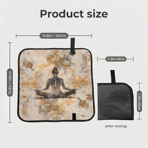 Yoga Meditation (1) Print Folding Seat Pad, Portable Camping Seat Cushion for Outdoor