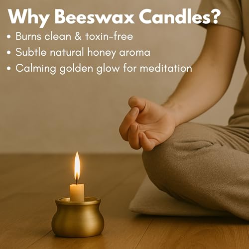 20 Minute Pure Beeswax Candles, Beeswax Meditation Candles, Refill Pack of 50 Mini Candles, Stress Releif Gifts for Women,Non Toxic Candle Made in Australia (Refill Pack 50pcs) - size: Refills (50pcs)
